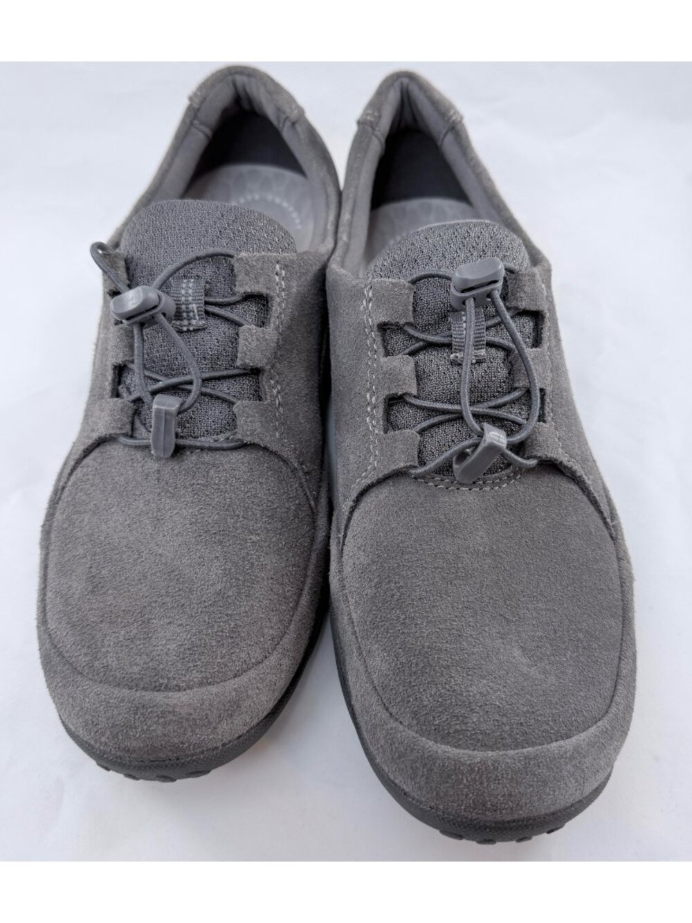 Clarks Collection Suede Bungee Slip-On Shoes Haley Rhea Athleisure Women 10/41.5